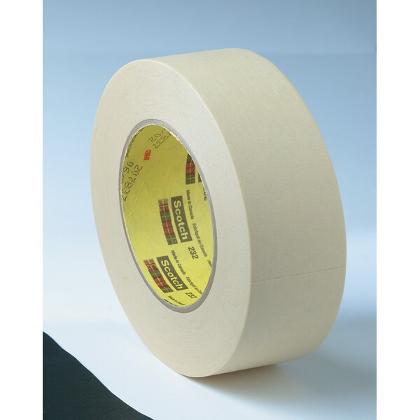 3Mâ¢ 232 Masking Tape, 6.3 Mil, 1/4 X 60 Yds., Tan, 144/Case